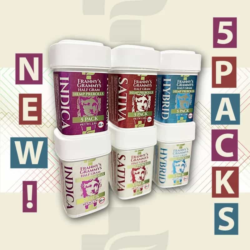 5-Pack Pre-Rolls – Smell-Proof Half Gram Collection