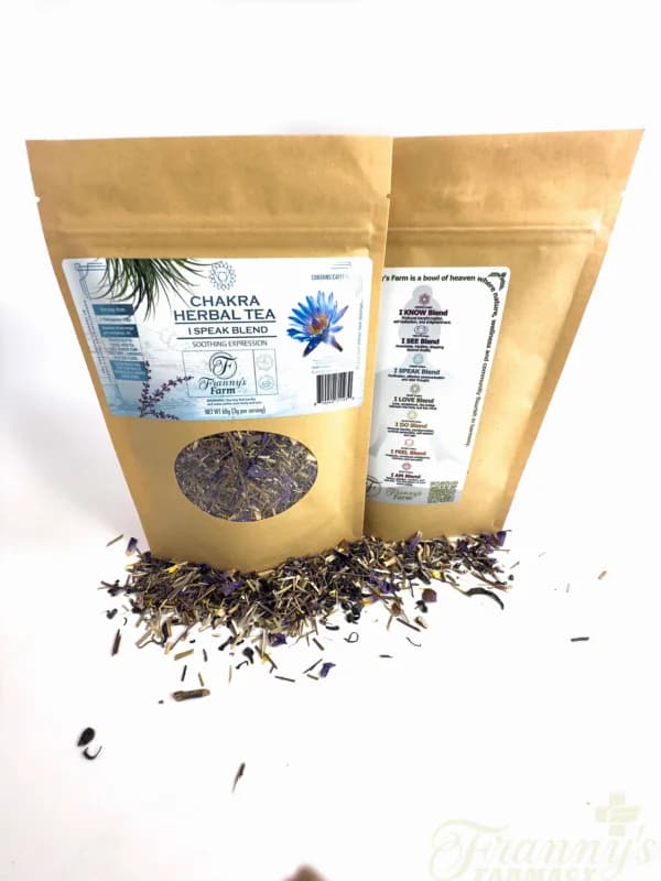 Franny's Farm Chakra Tea- "I SPEAK" Soothing Expression image 5