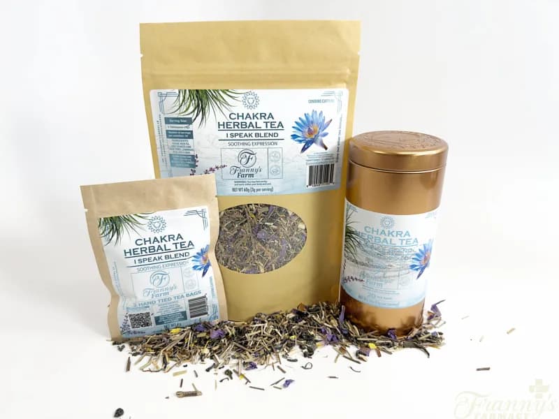 Franny's Farm Chakra Tea- "I SPEAK" Soothing Expression image 3