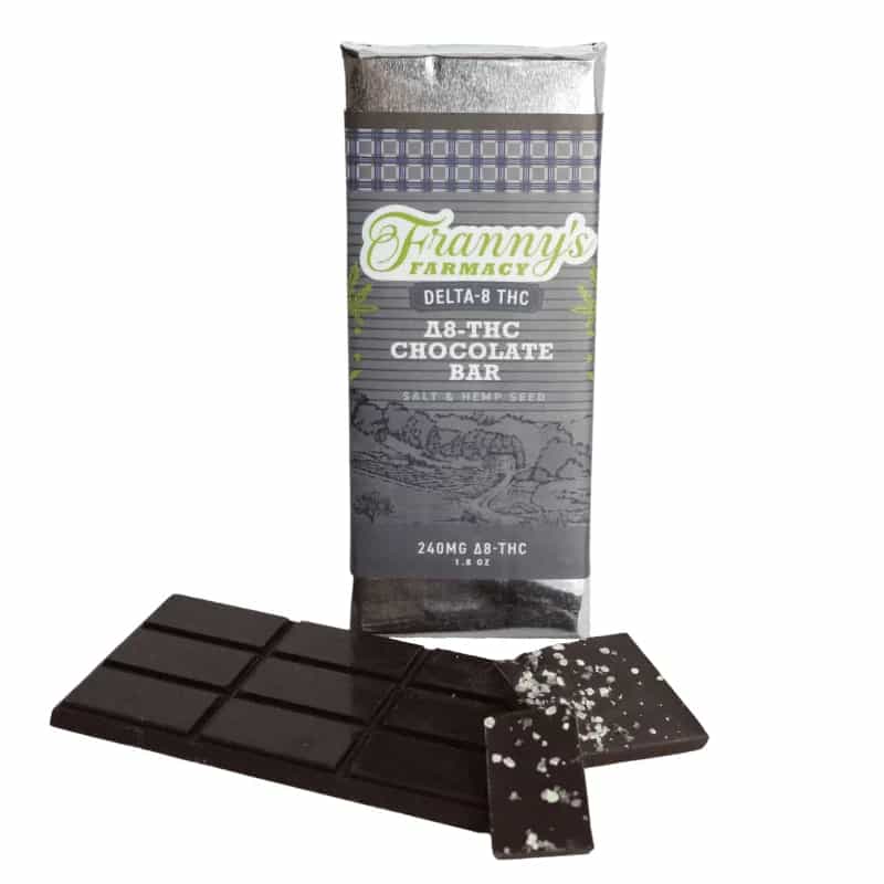 Franny's D8 Salt and Hemp Seed Chocolate Bar (240mg)