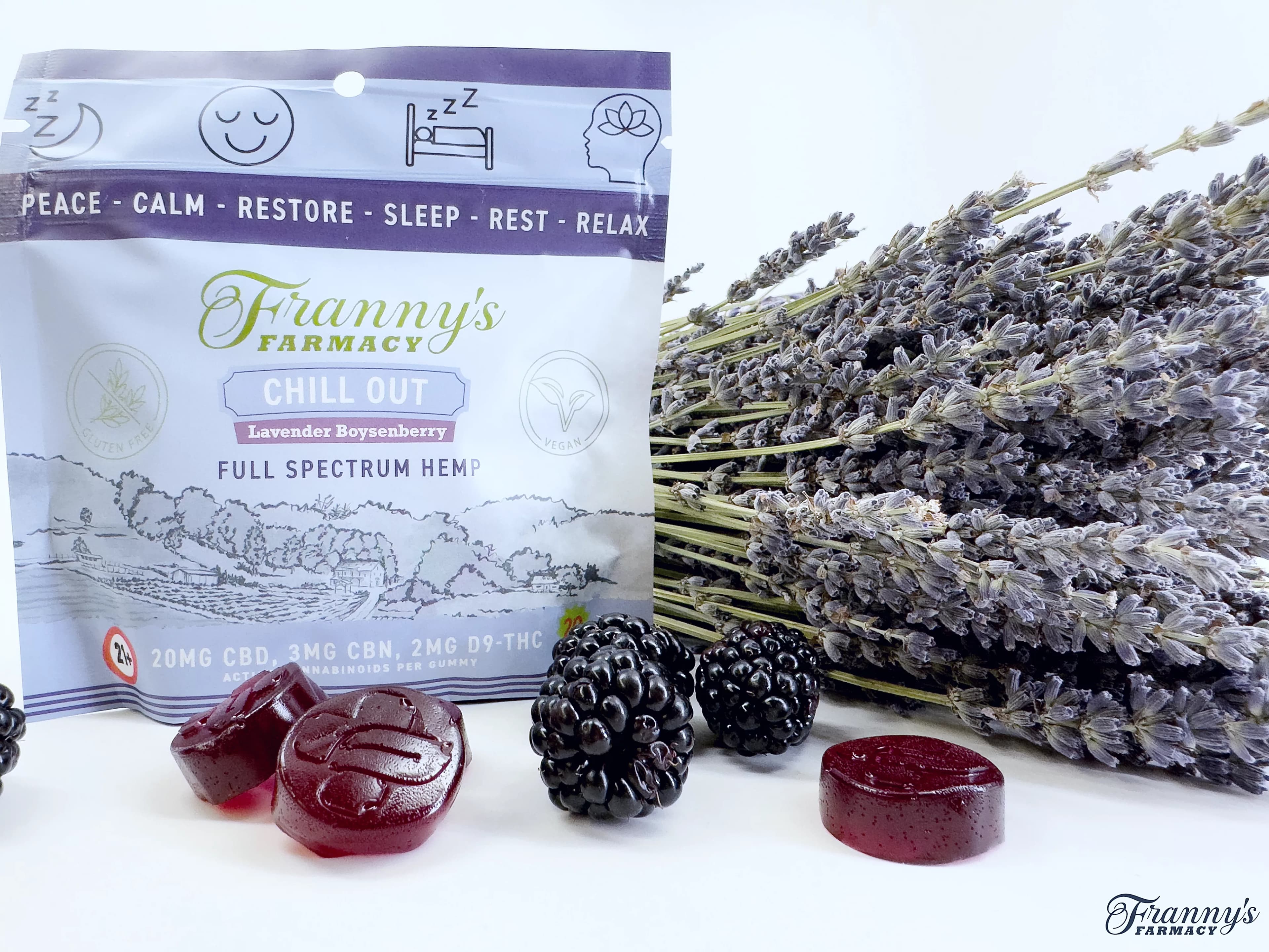 Franny's Chill Out CBN Gummies – Now Vegan + No Melt