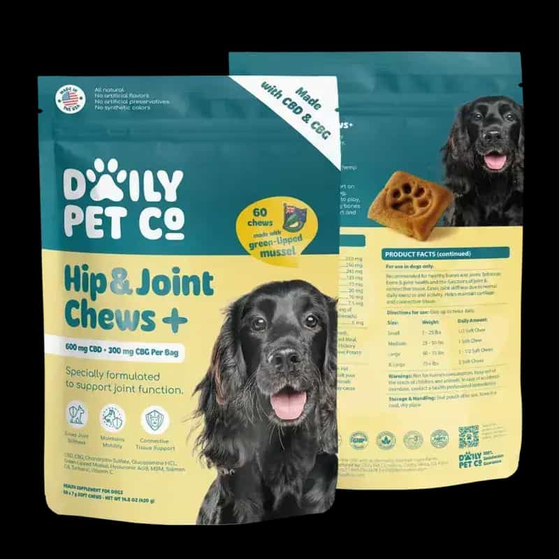 Daily Pet Co Chews- Hip & Joint + CBG for Dogs
