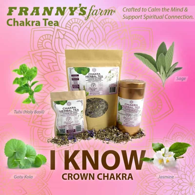 Franny's Farm Chakra Tea- "I KNOW" Cool Calm Connected