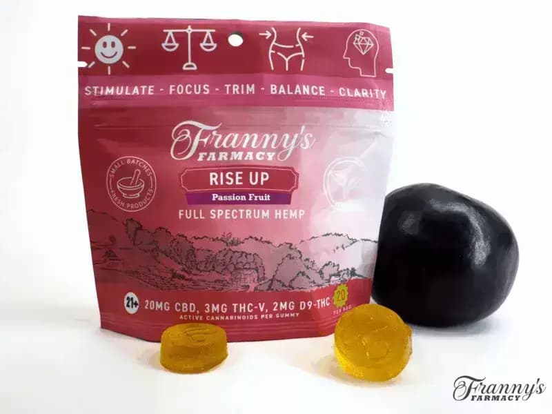 Franny’s Farmacy Rise Up THCv Gummies – Now Vegan + No Melt