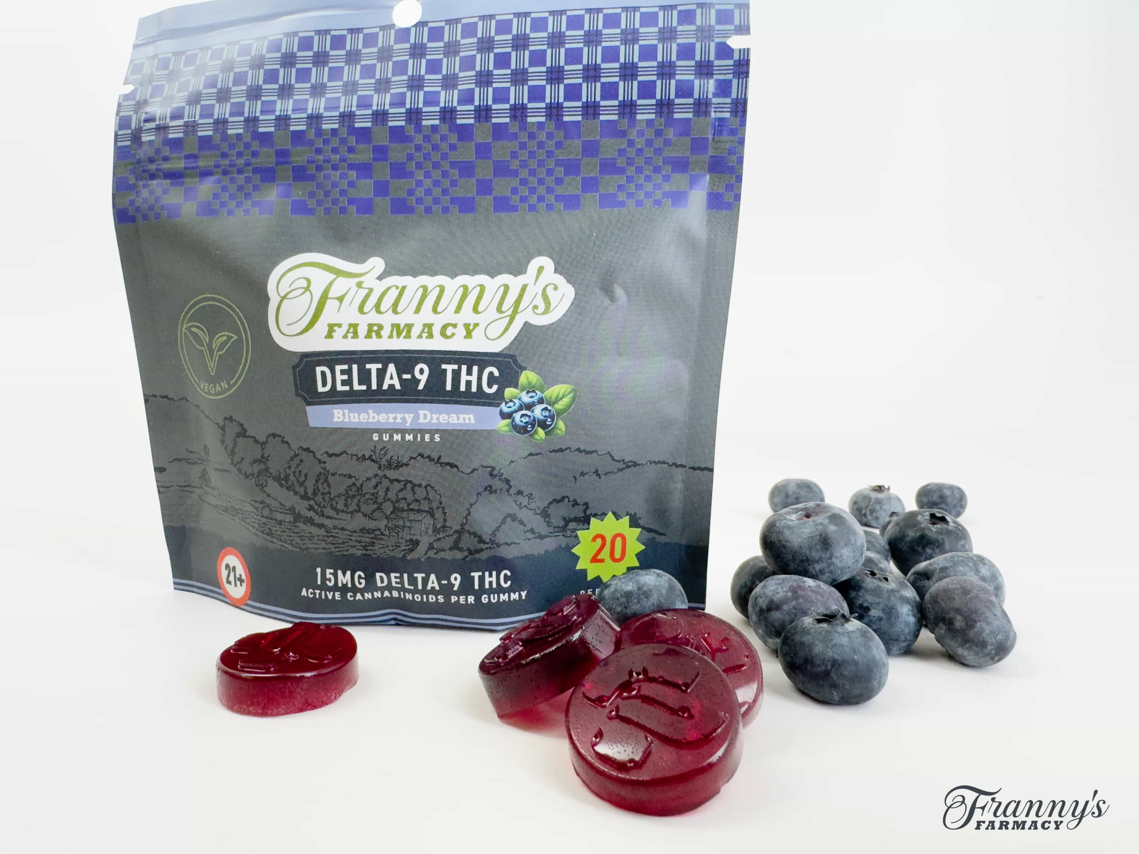 Blueberry Dream Delta-9 THC Gummies – Vegan + No Melt