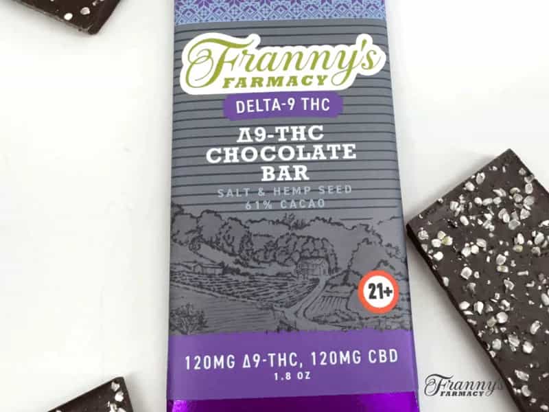 Franny's D9 Salt and Hemp Seed Chocolate Bar (240mg)