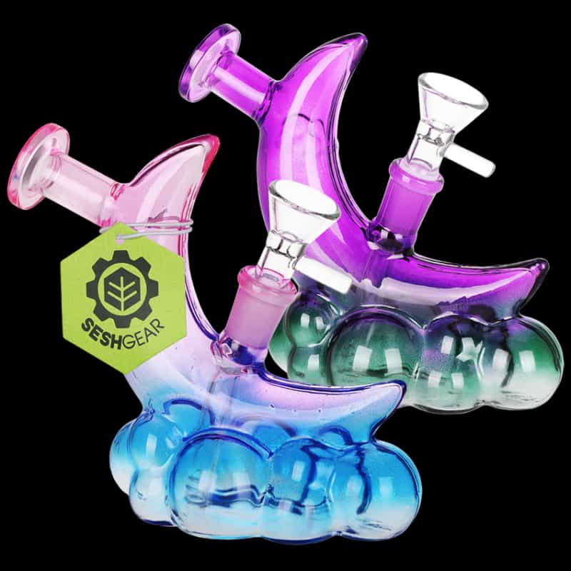 Franny’s Farmacy Over the Moon Glass Pipe & Bubbler – SeshGear